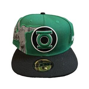 NEW ERA 59Fifty GREEN LANTERN DC Comics Superhero Fitted Hat Ball Cap 7 1/4 New!